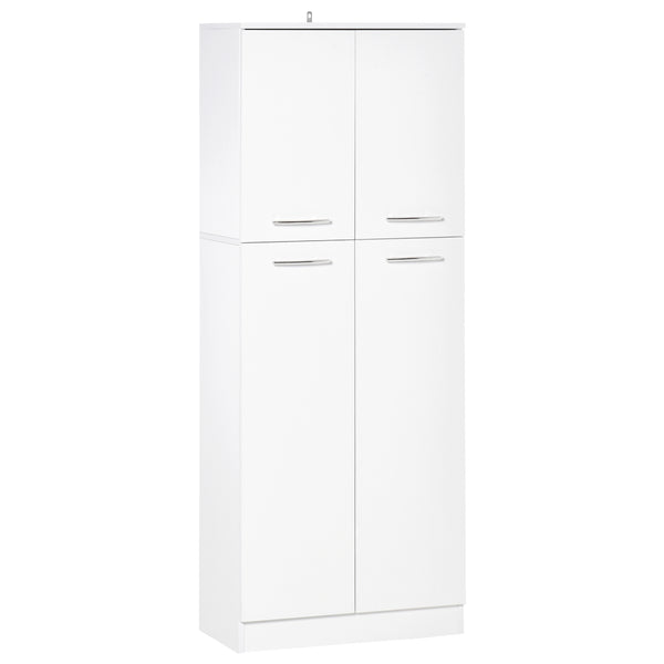 online Meuble garde-manger polyvalent 59x31x155 cm en aggloméré blanc