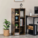 Libreria 5 Ripiani 7 Cubi 50x24x106 cm in MDF Marrone Rustico