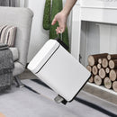 Pattumiera 29,2x14x32 cm 5lt Apertura a Pedale in Metallo Bianco