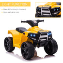 Mini Quad Elettrico per Bambini 6V Nero e Giallo