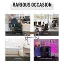 Scrivania Moderna 110x55x75 cm in Metallo e MDF Nero e Marrone