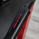 Scrivania Gaming 122x66x96 cm in Metallo e Legno Nero e Rosso