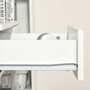 Scrivania con Cassetti e Ruote 100x36x88 cm in Metallo e MDF Bianca