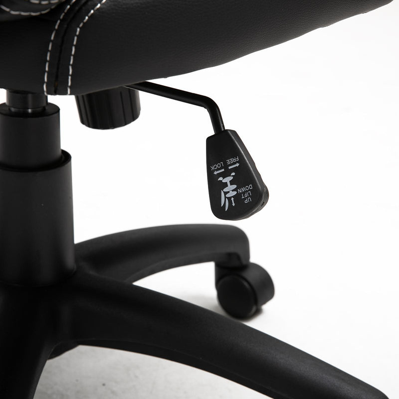 Sedia da Gaming Ergonomica in Similpelle Rosso e Nero