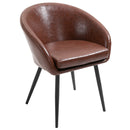 Sedia Imbottita 61x58x74 cm in Similpelle Marrone