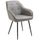 Chaise rembourrée 61x58x84 cm en similicuir gris