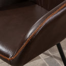 Sedia Imbottita 61x58x84 cm in Similpelle Marrone