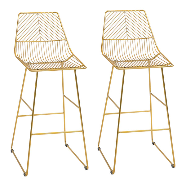 Lot de 2 Tabourets Hauts de Bar 53x56x110 cm en Métal Doré sconto