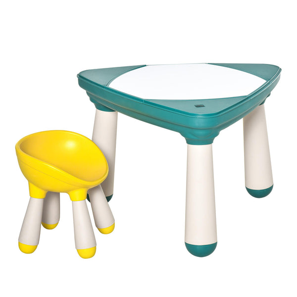 online Ensemble table et chaises pour enfant en ABS jaune et vert