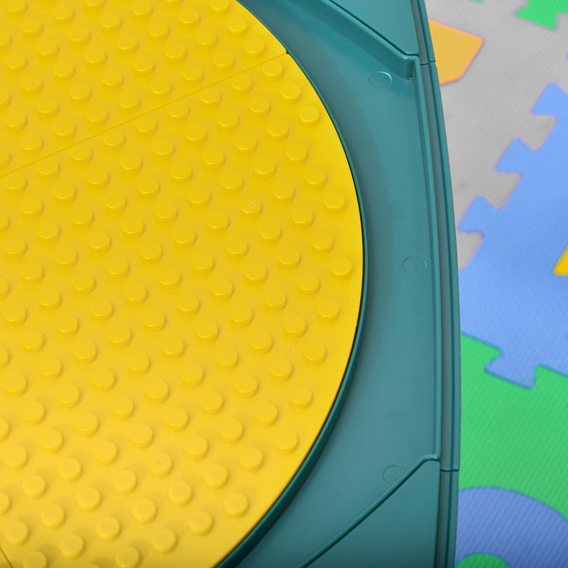 Set Tavolino con Sedia per Bambini in ABS Giallo e Verde