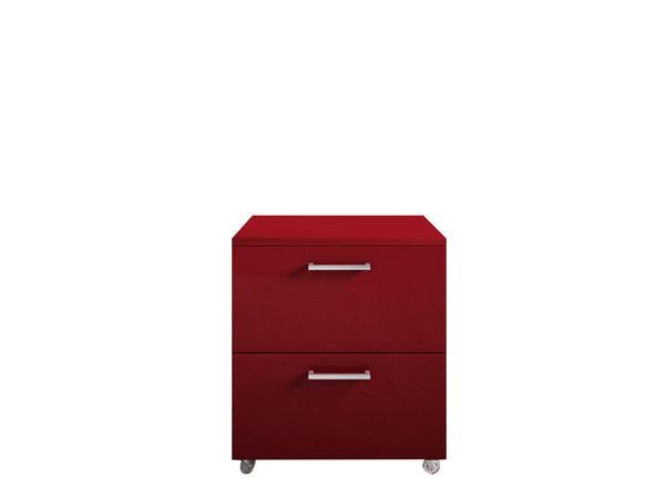 acquista Commode Mobile 2 Tiroirs Soft Close en Bois en Mélamine 35x38x57cm TFT Samoa Rouge