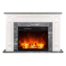 Camino Elettrico da Pavimento 78x115x27 cm Effetto Fiamma 1500W Frida & Lorance Ivory/dark gray