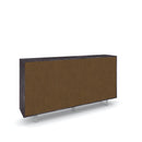 Mobile Soggiorno Madia 3 Ante 3 Cassetti 164x41x92 cm Ossido Nero e Ruggine   