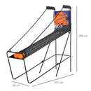 Canestro da Basket con Scivolo e Segnapunti Elettronico 66x207x206 cm