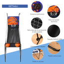 Canestro da Basket con Scivolo e Segnapunti Elettronico 66x207x206 cm