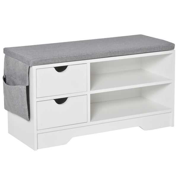 Range-chaussures gain de place en bois Capacité 4 paires 80,5 x 30,5 x 43,5 cm Blanc prezzo