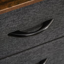 Cassettiera Multiuso con 3 Cassetti in Tessuto 80x29x71 cm Marrone