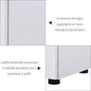 Armadietto da Ufficio Multiuso 2 Ante con Serratura 80x40x80 cm in Legno Truciolato Bianco