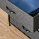 Cassettiera Multiuso con 4 Cassetti in Tessuto 58x29x103 cm Marrone