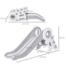 Scivolo per Bambini con 3 Scalini 133x52x58cm Grigio e Bianco