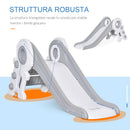 Scivolo per Bambini con 3 Scalini 133x52x58cm Grigio e Bianco