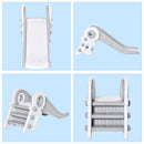 Scivolo per Bambini con 3 Scalini 133x52x58cm Grigio e Bianco