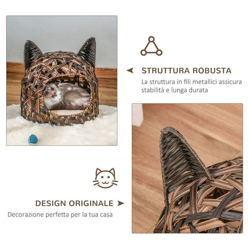 Cesta per Gatti Ø46 in Vimini Marrone