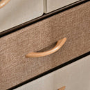 Cassettiera con 5 Cassetti in Tessuto e Ripiano rigido 58x29x99 cm in Legno