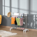 Stender Porta Abiti Estensibile 93-172x42x95-162,5 cm in Acciaio