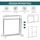Stender Porta Abiti Estensibile 93-172x42x95-162,5 cm in Acciaio