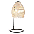 Lampada da Tavolo Ø20x41 cm E27 40W Paralume in Rattan Beige