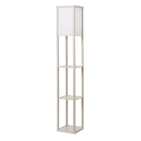 Lampadaire 26x26x160 cm E27 40W avec Étagères en Chêne MDF acquista