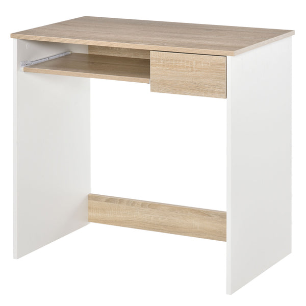 sconto Bureau 80x45x75 cm en Aggloméré Chêne Blanc