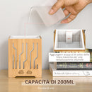 Diffusore di Aromi Oli Essenziali Vaporizzatore con Luci in Legno