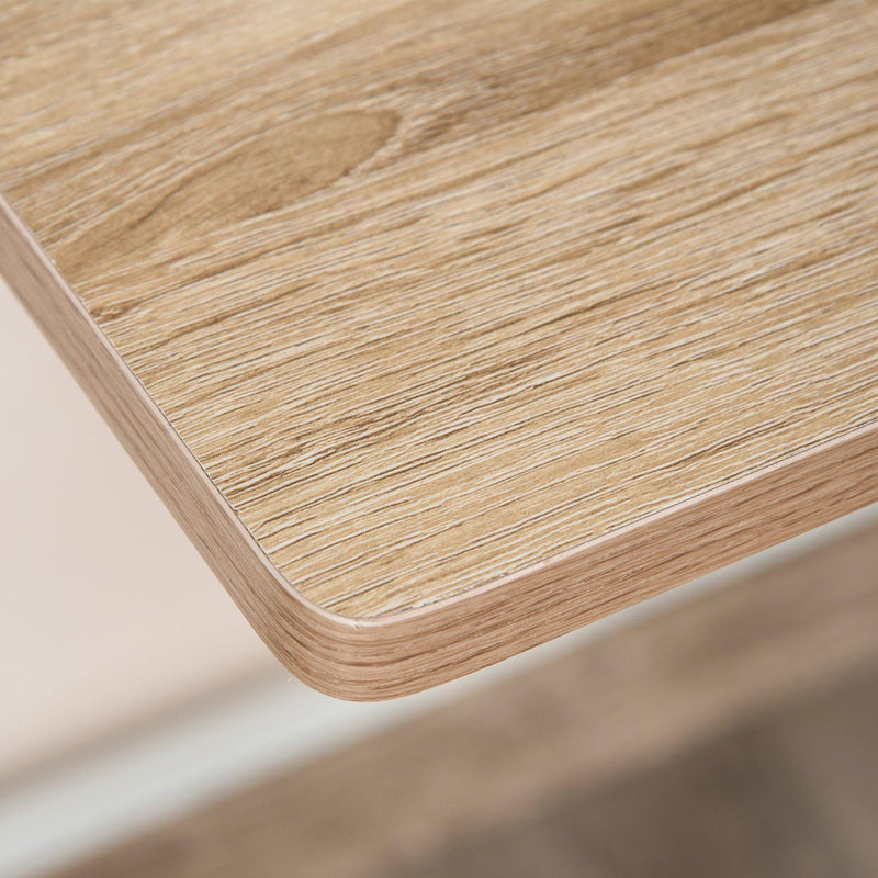 Scrivania da Ufficio 84x45x85 cm in Legno e Metallo Rovere