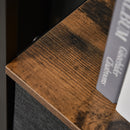 Cassettiera Multiuso 58x29x81,5 cm 2 Ripiani 3 Cassetti in Tessuto Grigio