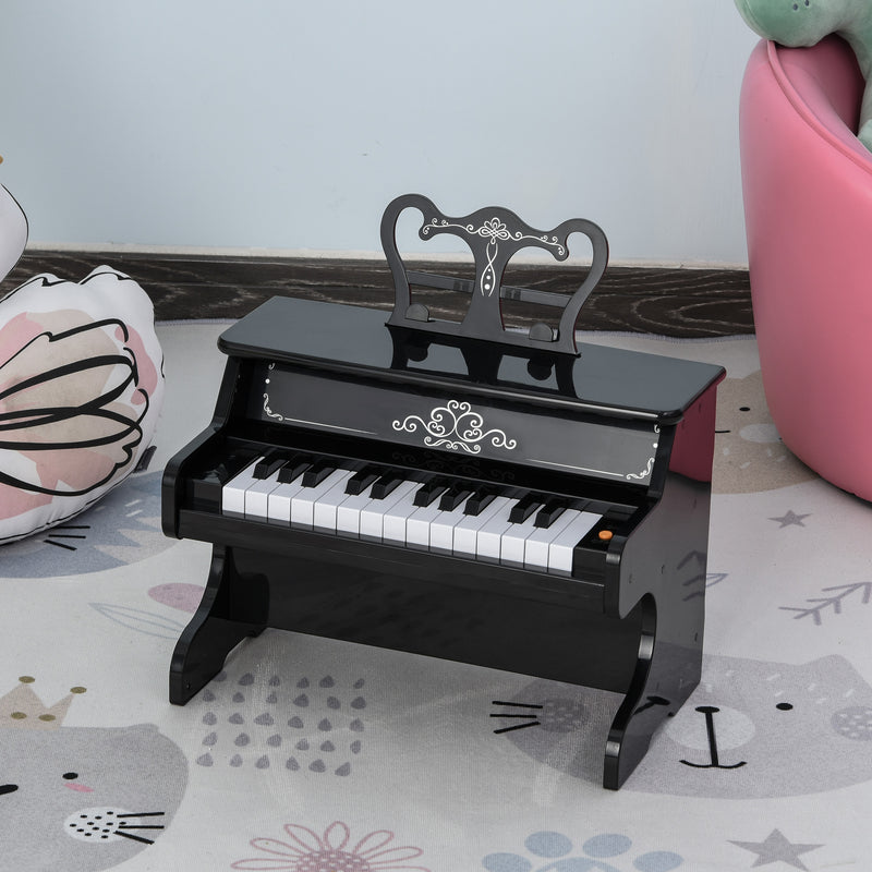 Mini Pianoforte Giocattolo per Bambini  25 Tasti in ABS Nero
