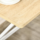 Scrivania Pieghevole 81,5x70x84 cm in Metallo e Truciolare Bianco