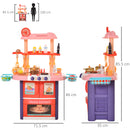 Cucina Giocattolo per Bambini 71,5x35x85,5 cm con Utensili Multicolore