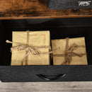 Mobile TV 98x29x56 cm 2 Ripiani 2 Cassetti in Tessuto Grigio