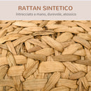 Cuccia per Gatti Ø52,58 cm in Rattan Sintentico Marrone