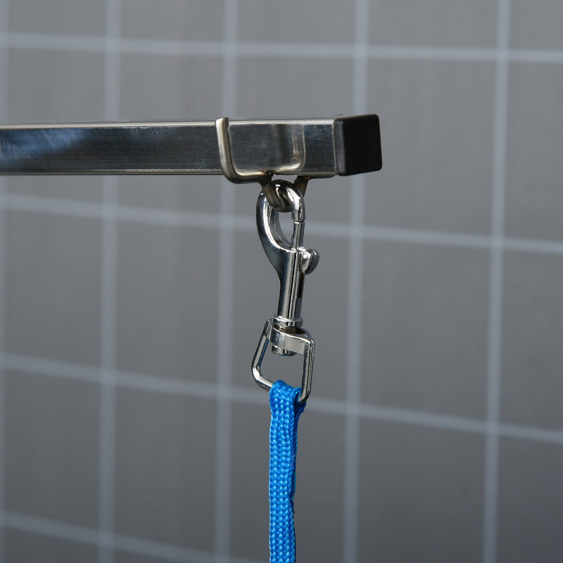 Tavolo da Toelettatura e Tosatura Girevole per Cani e Gatti Ø65x10 cm Carico 40Kg Nero