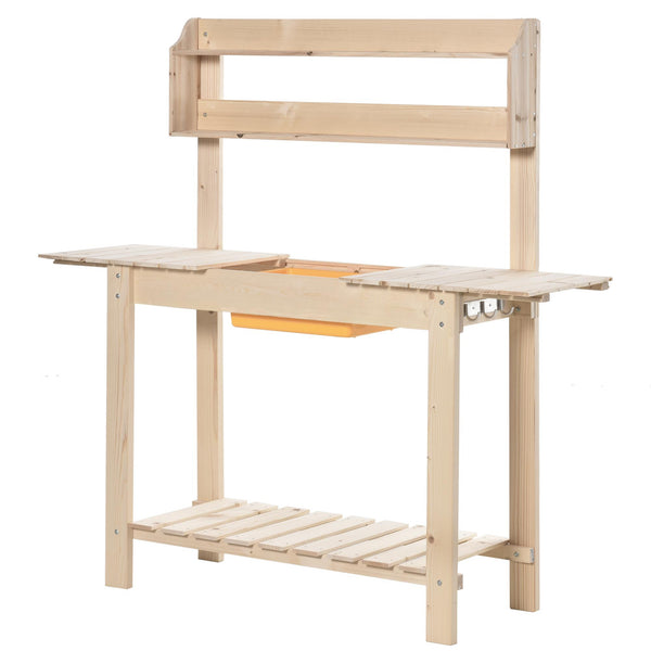 acquista Établi de Jardinage 100x40x140 cm en Bois Naturel