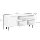 Mobile TV 1 Anta 3 Ripiani 120x40x55 cm in MDF Bianco