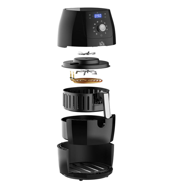 Friteuse électrique à air chaud 41x33x37 cm 1700W Capacité 5,5L Noir prezzo