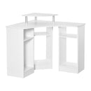 Scrivania Angolare da Ufficio 90x90x83,5 cm in Legno Bianco