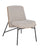 Fauteuil de salon Emerson 59x71x80 cm en MDF ivoire