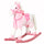 Cheval à bascule pour fille aux sons roses
