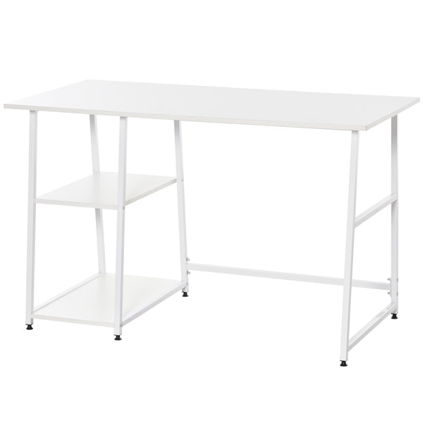 Bureau 120x60x76 cm en Bois et Acier Blanc sconto