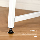 Scrivania da Ufficio 120x60x76 cm in Legno e Acciaio Bianco